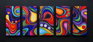 Wild Thing  18x40  Oil on Panels on Metal